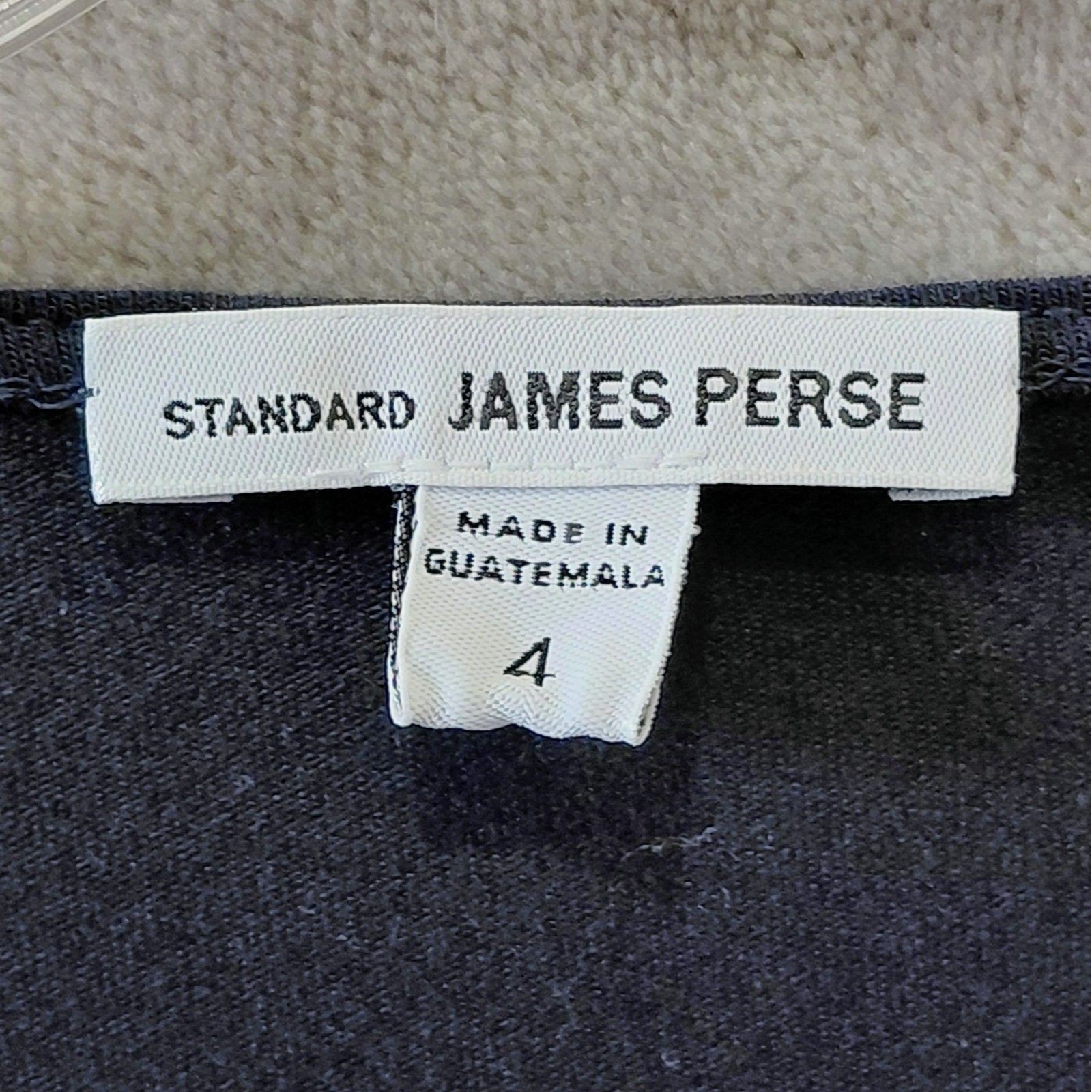 Standard James Perse Deep V-Neck Stretch Top Women's 4 (Xl) Navy Long Sleeve — image 4 of 8